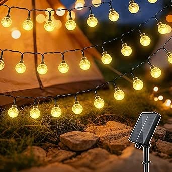 Solární girlanda 150LED 15 m IP65 Světelný řetěz 8 režimů venkovního osvětlení
