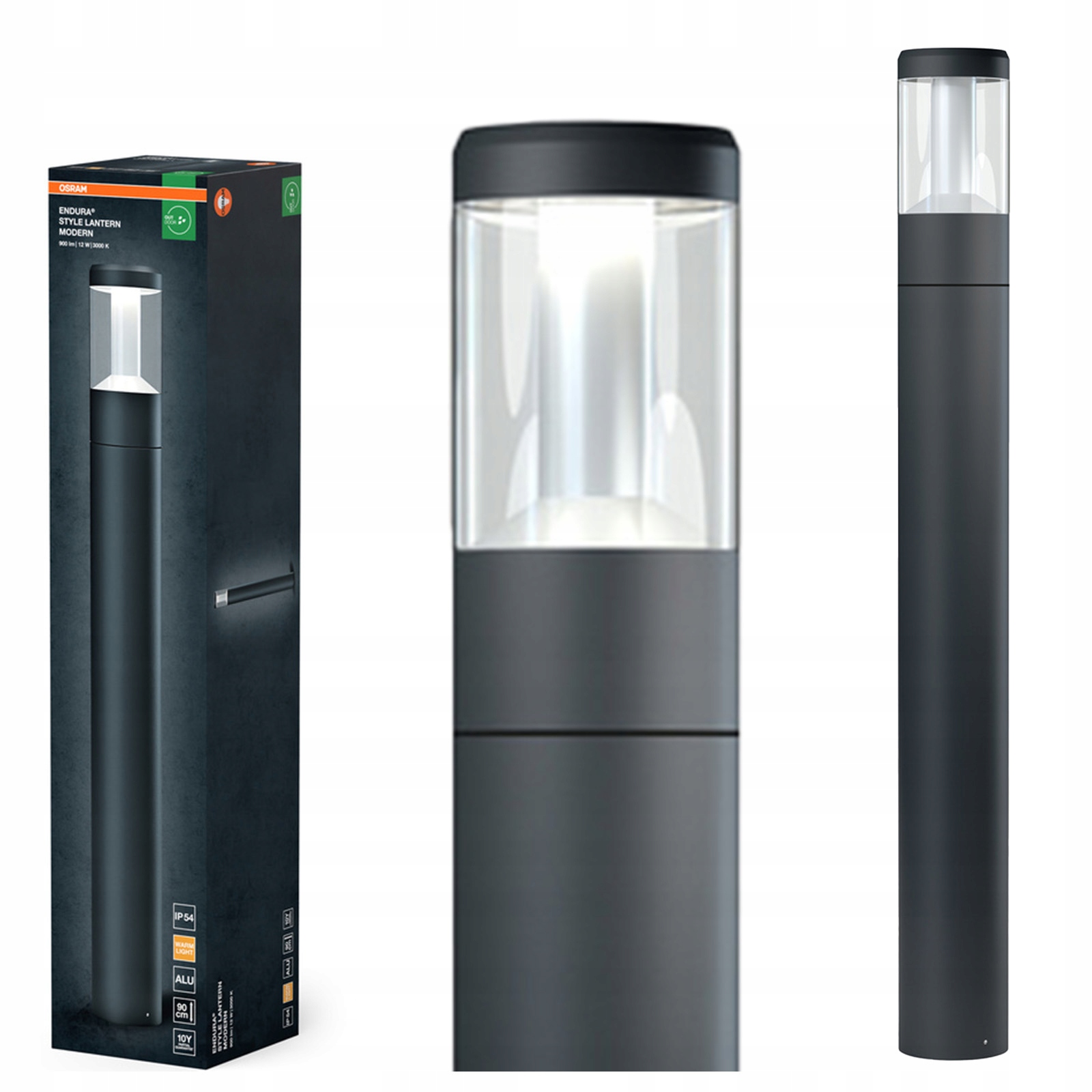 Záhradná lampa Vonkajší stojací stĺpik Led 12W 610lm 3000K IP44 Osram