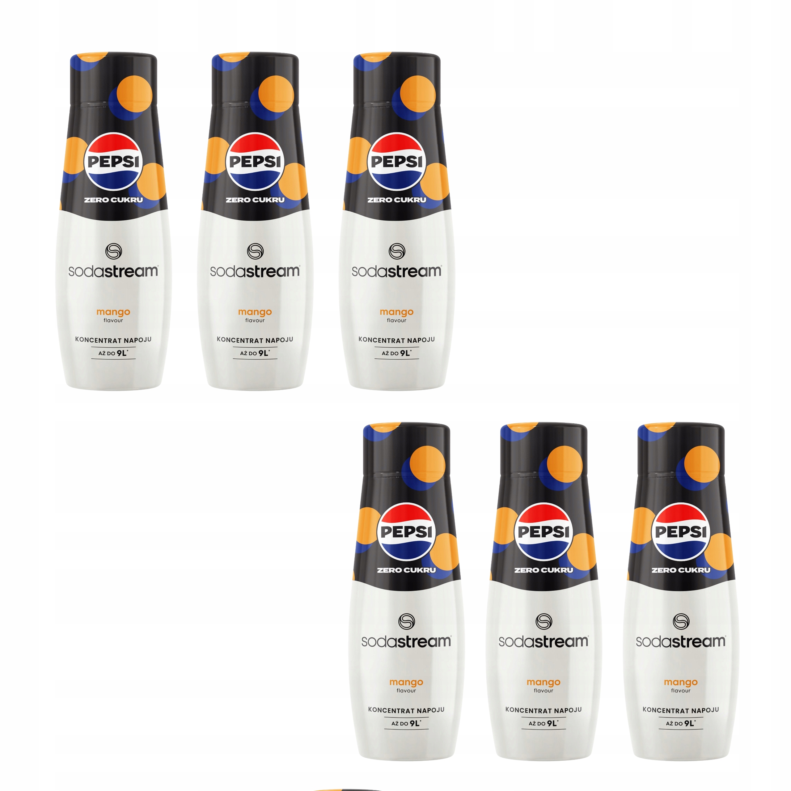 SodaStream Pepsi Max Mango 440 ml – koncentrát pro vodu a saturátor Sirup x6