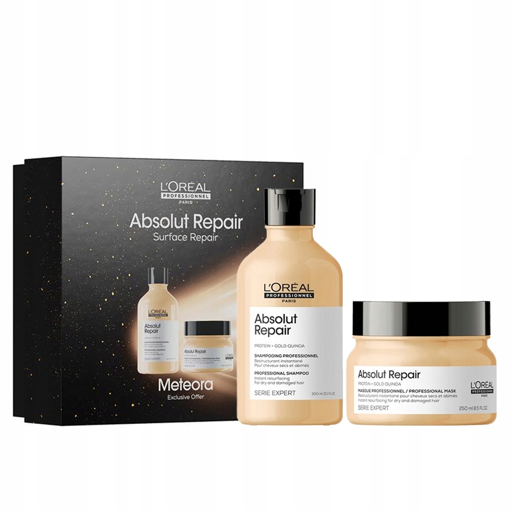 Loreal Meteora Absolut Repair regeneruje poškozené vlasy – šampon, maska