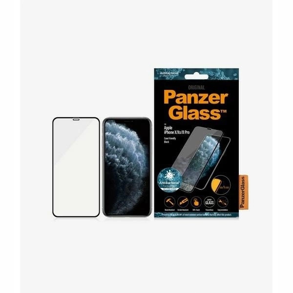 Tvrzené sklo PanzerGlass E2E Super+ pro iPhone X XS11 Pro s černým rámečkem