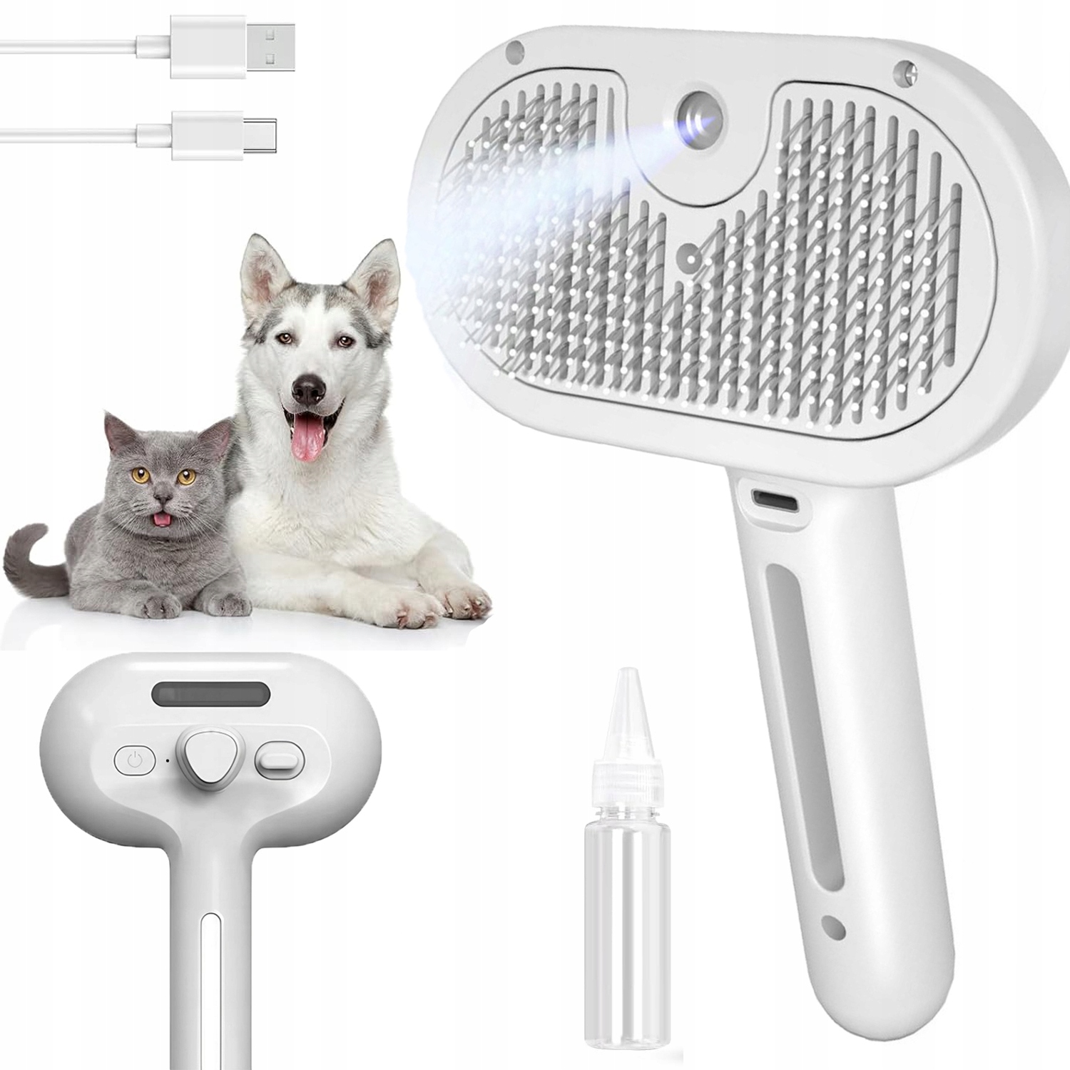 ПАРОВАЯ ЩЕТКА ДЛЯ ДОМАШНИХ ЖИВОТНЫХ, СОБАК, КОШЕК, ЭЛЕКТРИЧЕСКАЯ ЩЕТКА ДЛЯ УХОДА ЗА ШЕРСТЬЮ