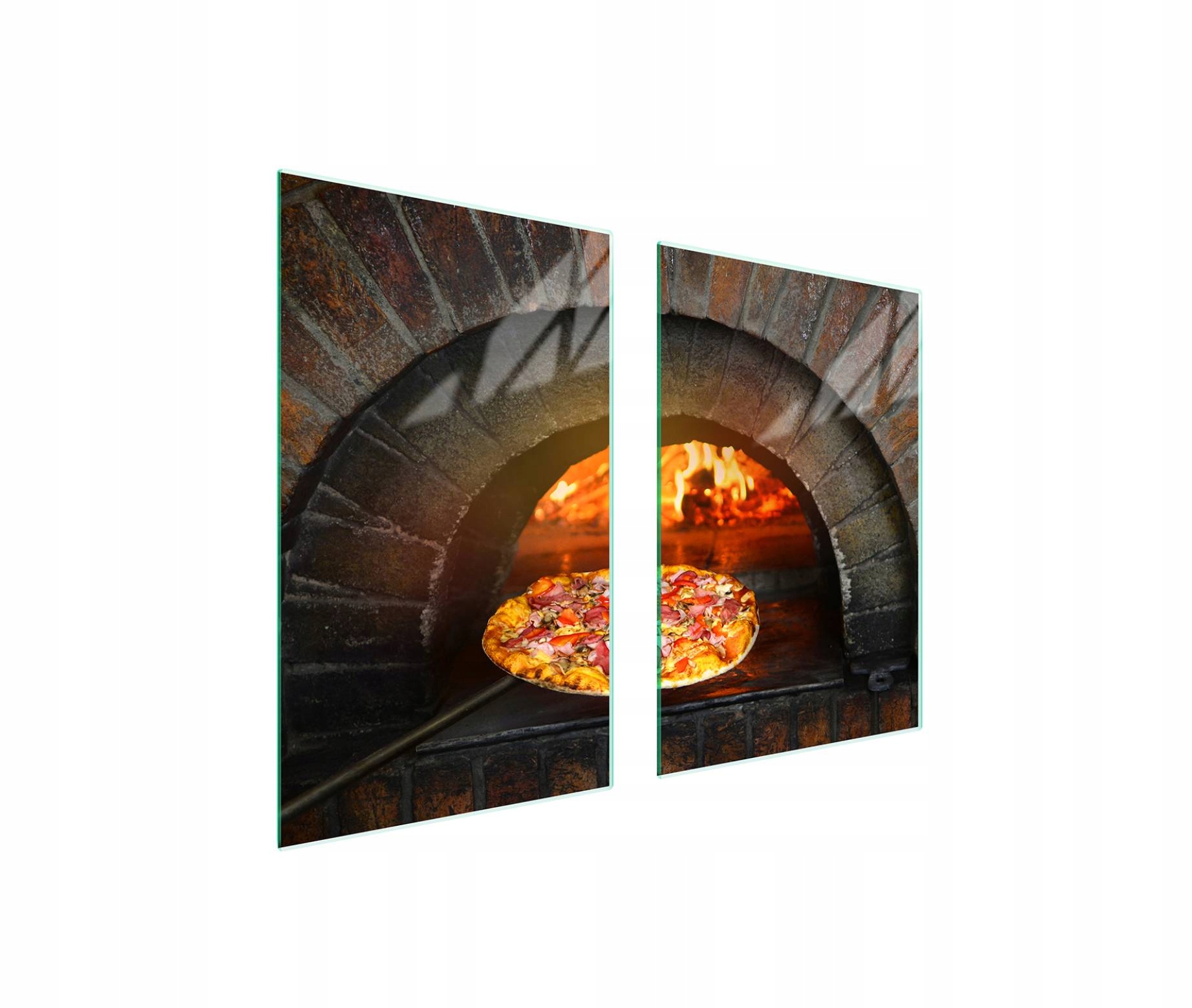 Skleněná ochranná deska na sporák 65x52 Pizza Tvrzené sklo 7v1
