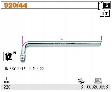 BETA Pokrętło kątowe 1/2" BE920/44 Marka Beta