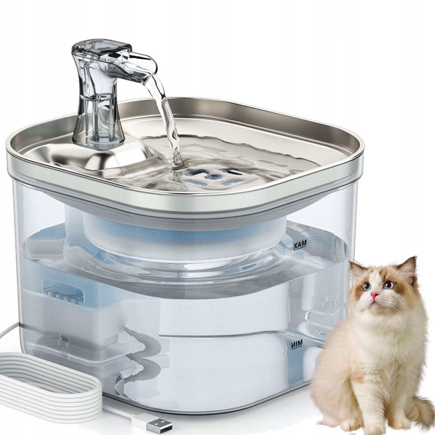 Levně Automatický Dávkovač Vody 2 Litry S Filtrem 8D, Vhodný Pro Zvířata