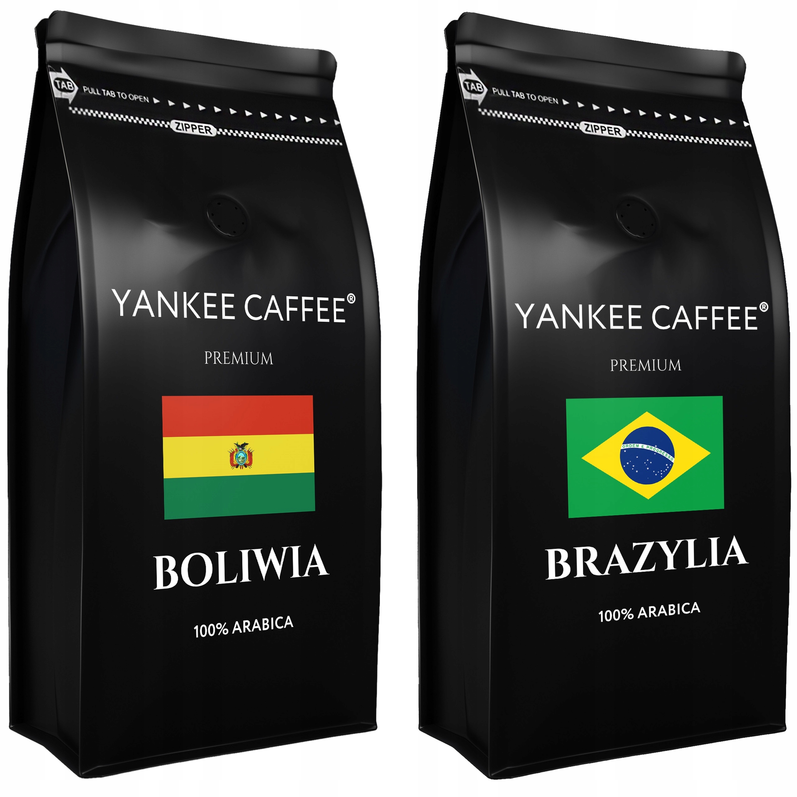 Levně Káva zrnková káva Sada 2 x 1 kg z různých zemí Yankee Caffee