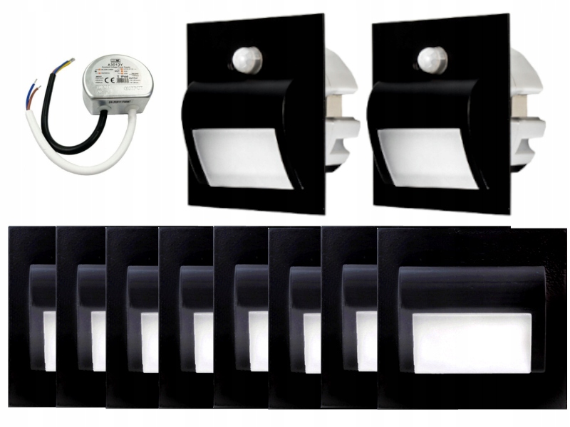

Zestaw Lampki Schodowe Halogen Led 10x +Czujki