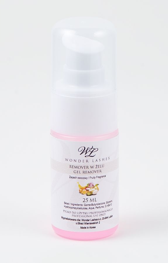 Remover w ŻELU Wonder Lashes Owocowy z Pompką 25ml Postać żel