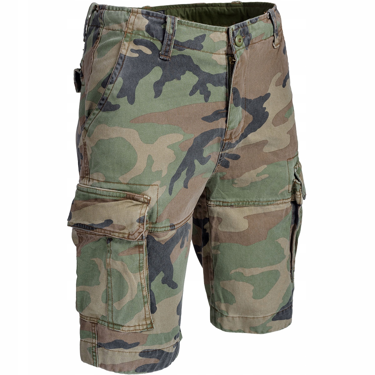 Krátké Kraťasy Pánské kapsáče Mil-Tec Vintage Prewash Woodland S