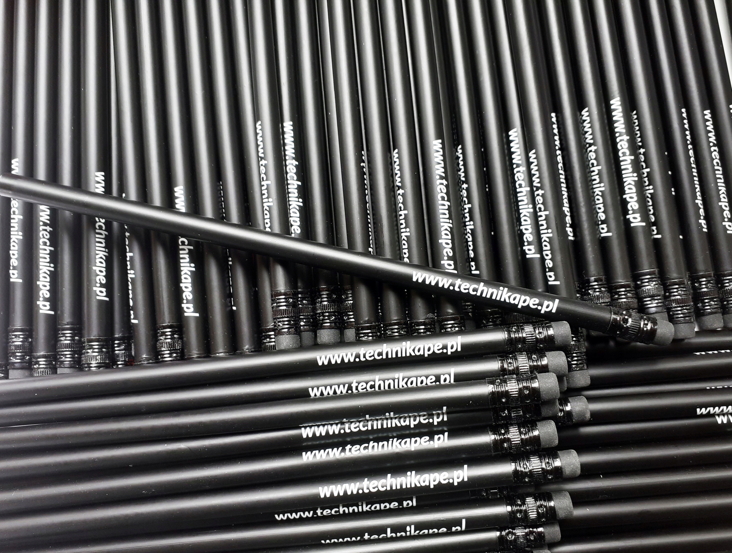 Ołówek czarny z nadrukiem LOGO 100 szt. Kolor wkładu szary