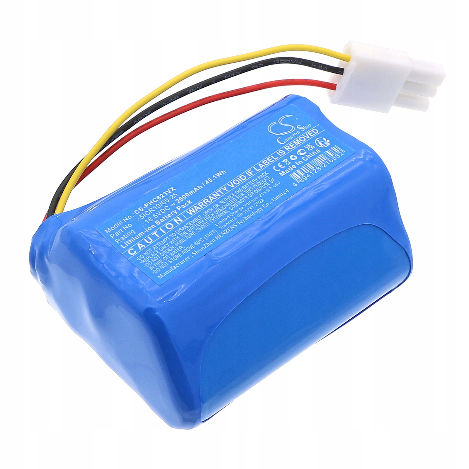 Akumulátor Baterie typu 5ICR19/65-25 pro Philips FC6231 FC6232 FC6331