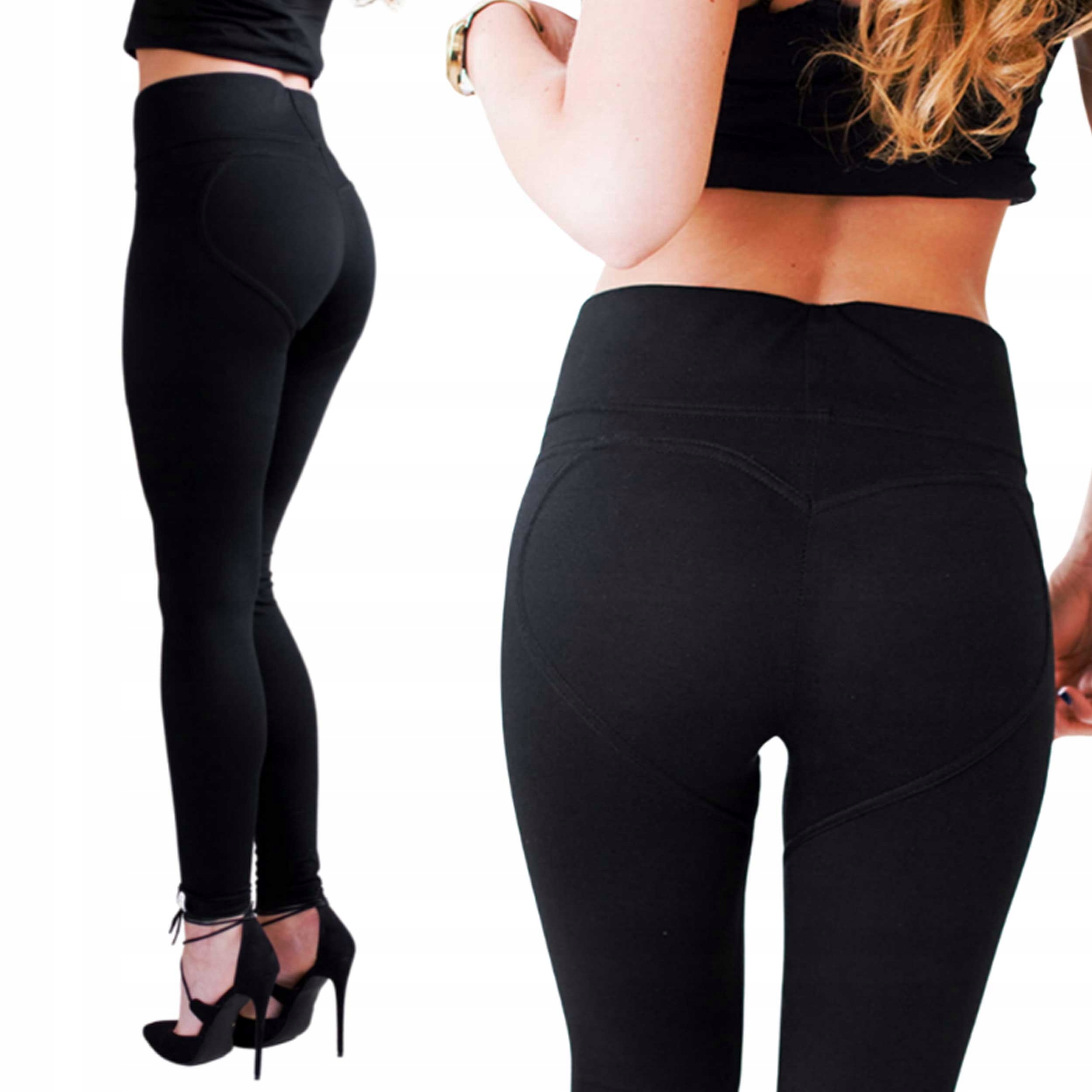 

Dopasowane Legginsy Spodnie Push Up Wysoki Stan M