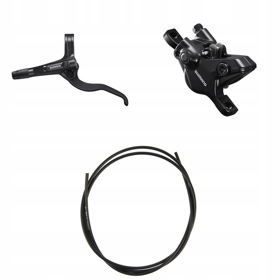 Hamulec Tarczowy Rowerowy Shimano MT401 Post Mount Lewy Przód Czarny