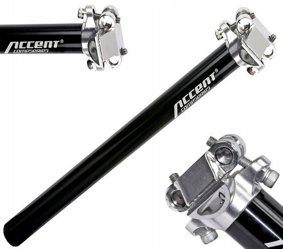 Wspornik siodła sztyca Accent Oak 30.8mm 400mm Alu