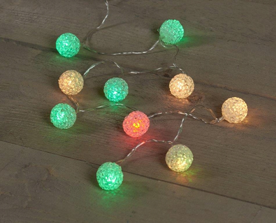 

Świecące kule 2,7cm, 10LED, 1 m, kolorowe, baterie