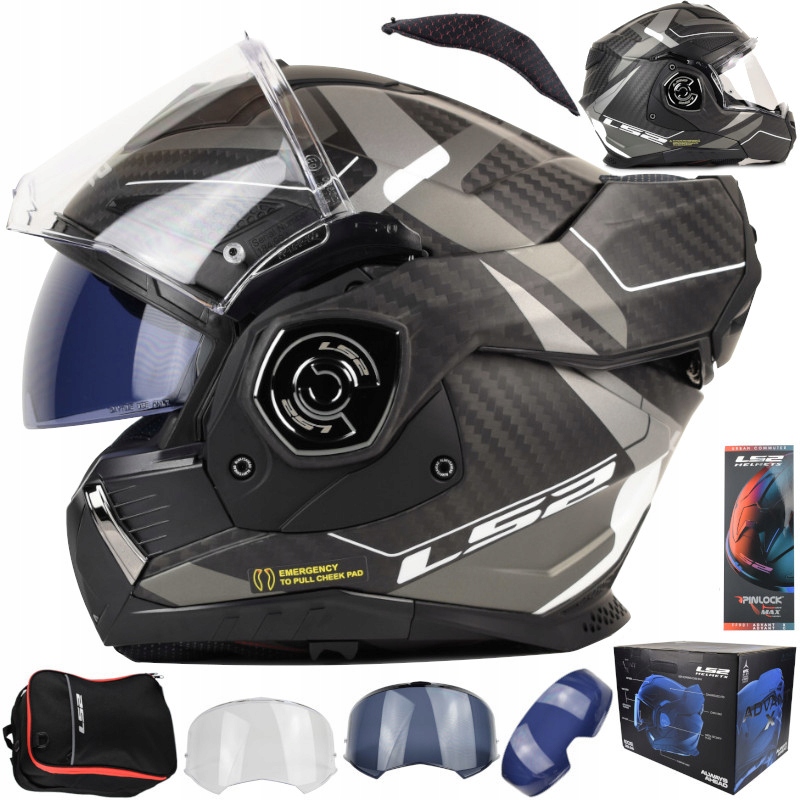 Motocyklová prilba LS2 Čeľusťový Advant X C Horizon Matt Sil.Gr FF901