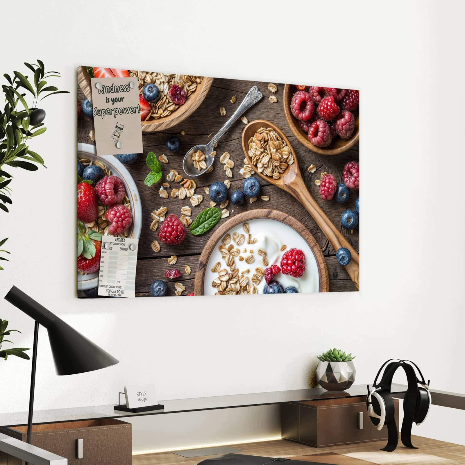Magnetická tabule Jagodové Müsli 60 × 40 cm
