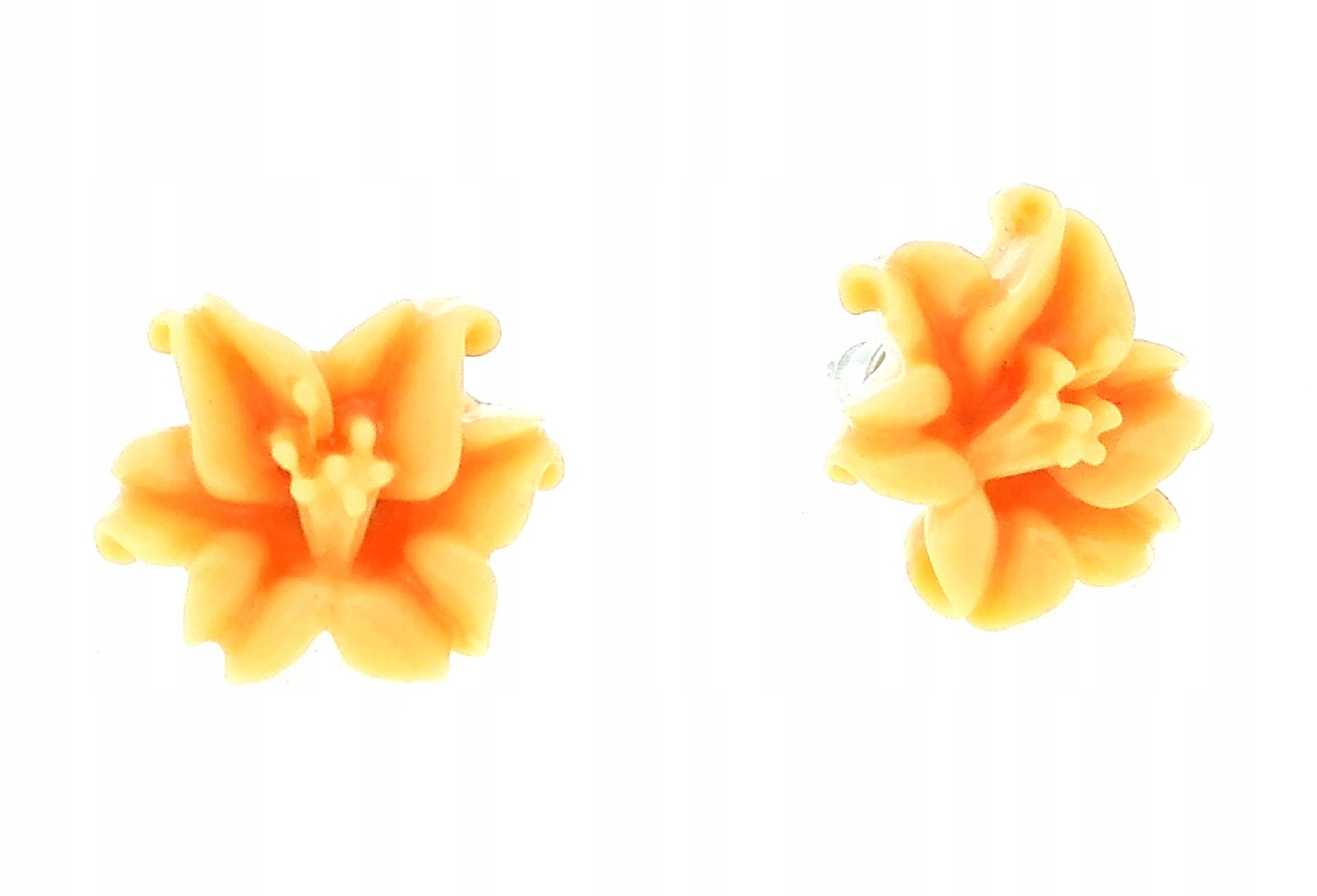 

Kolczyki kwiaty kwiatuszki łososiowe flowers lilia