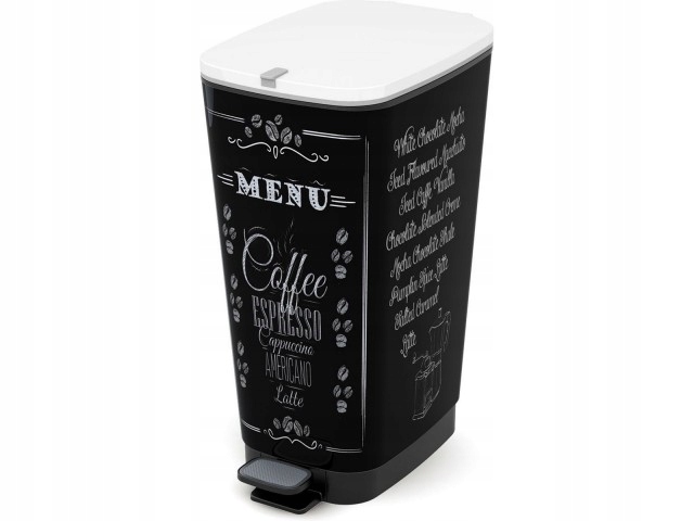 Levně Koš na odpad Chic Bin L Coffee Menu, 50L
