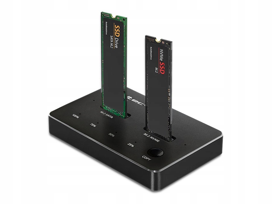 Stacja dokująca Usb-c dyski 2x M.2 NVMe 2TB Qoltec 52274