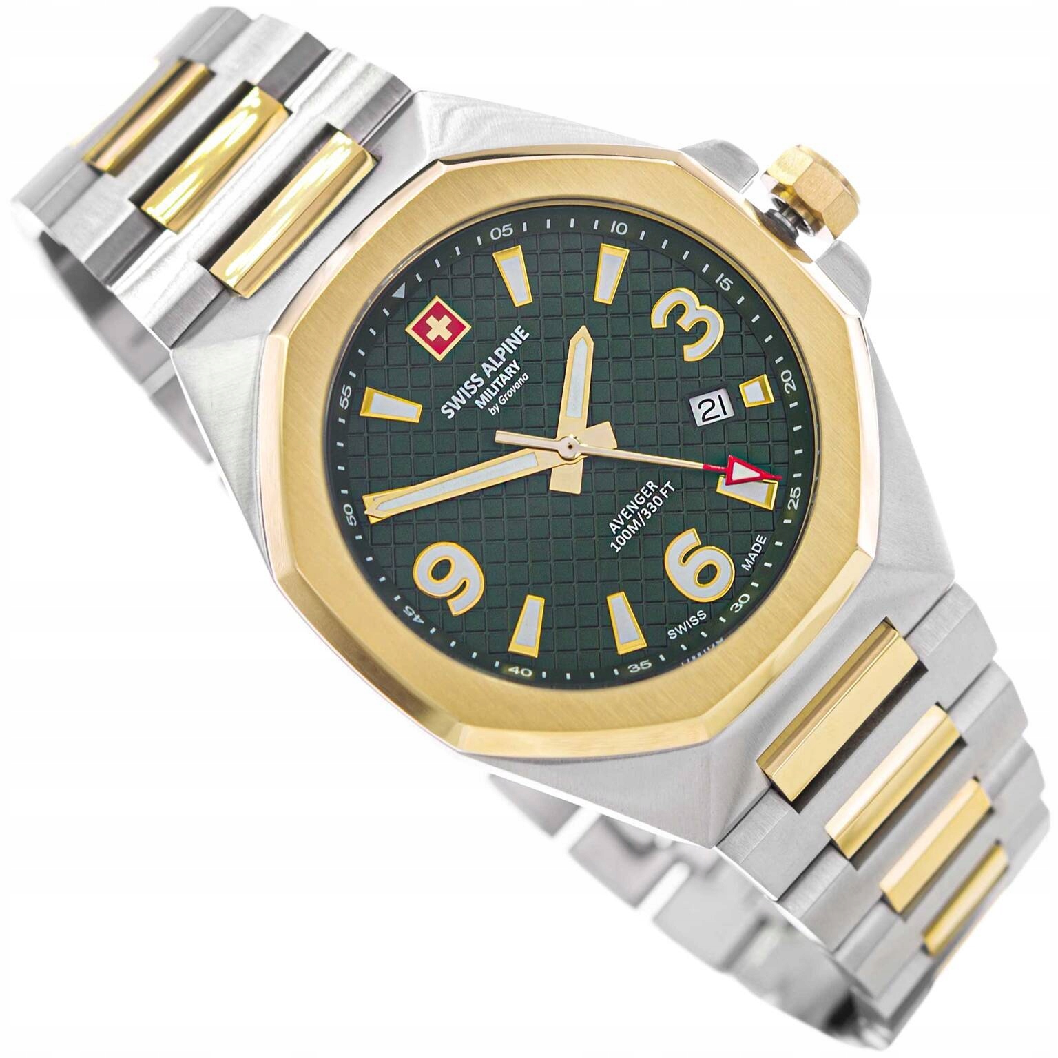 Pánské Hodinky Swiss Alpine Military SAM7005.1144 Stříbrno-zlaté, Prestižní