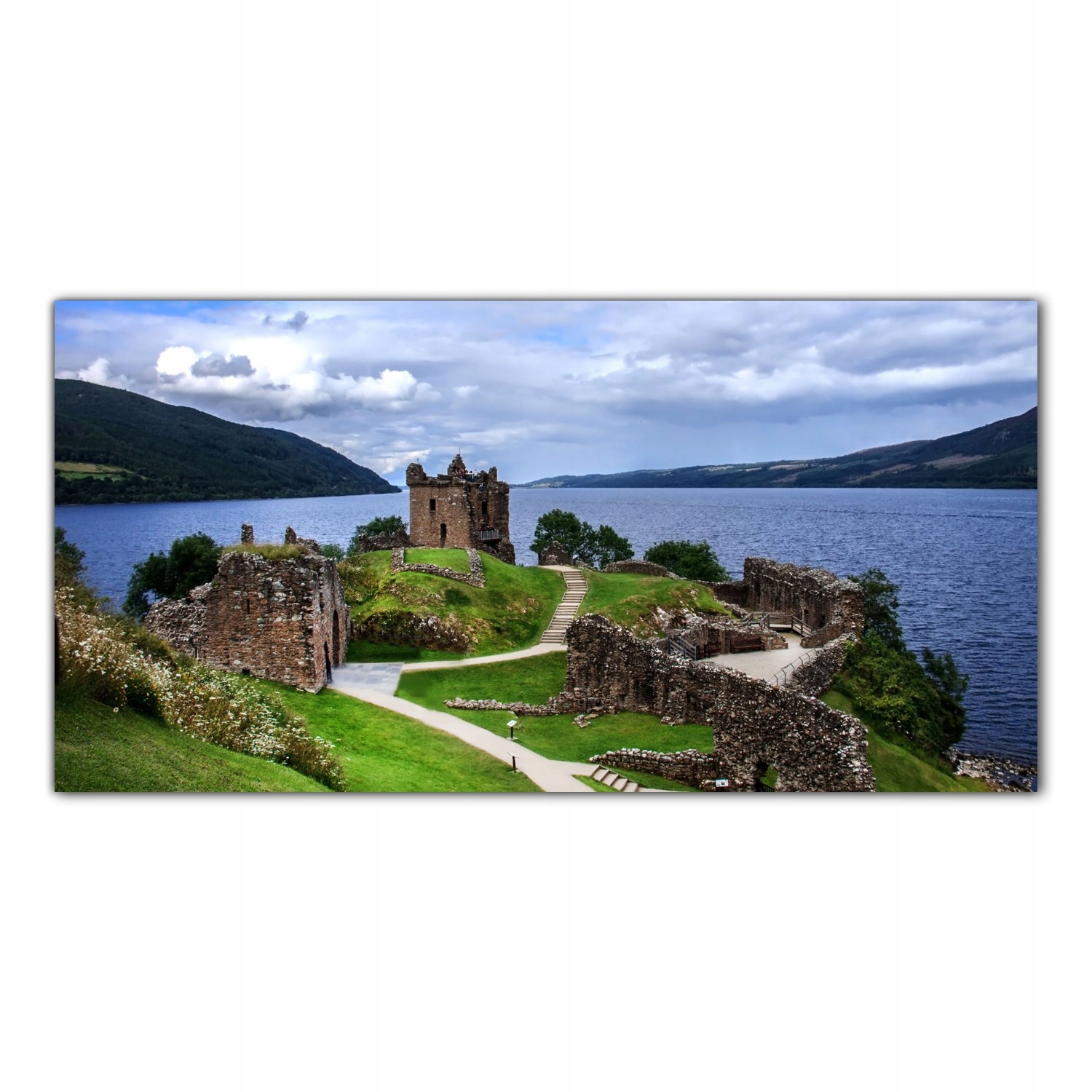 Zámek Loch Ness 100x50 Tvrzené sklo do kuchyně