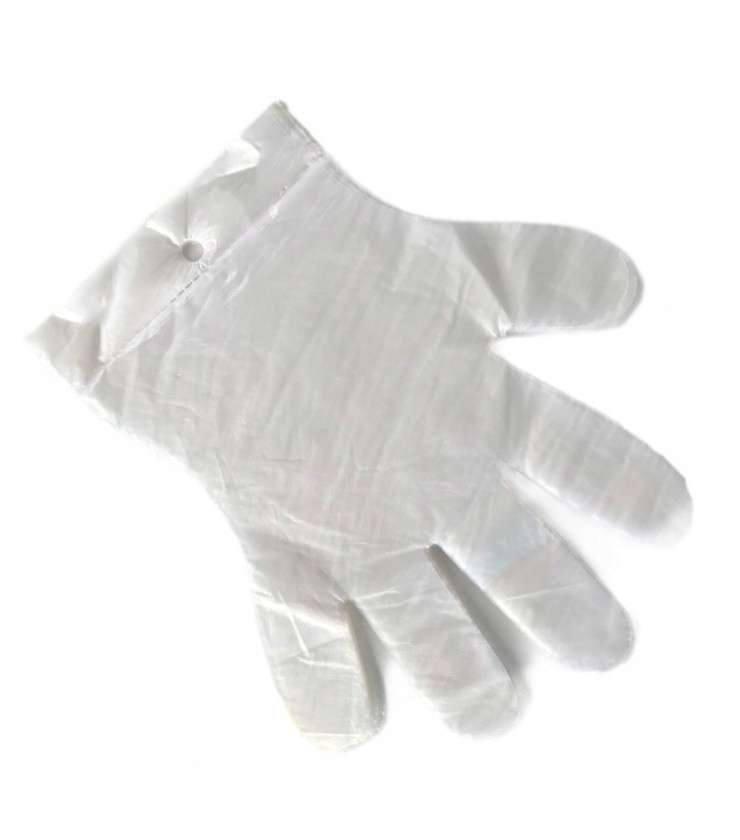 Rękawiczki foliowe Hdpe jednorazowe rękawice ochronne rozmiar M 100 sztuk