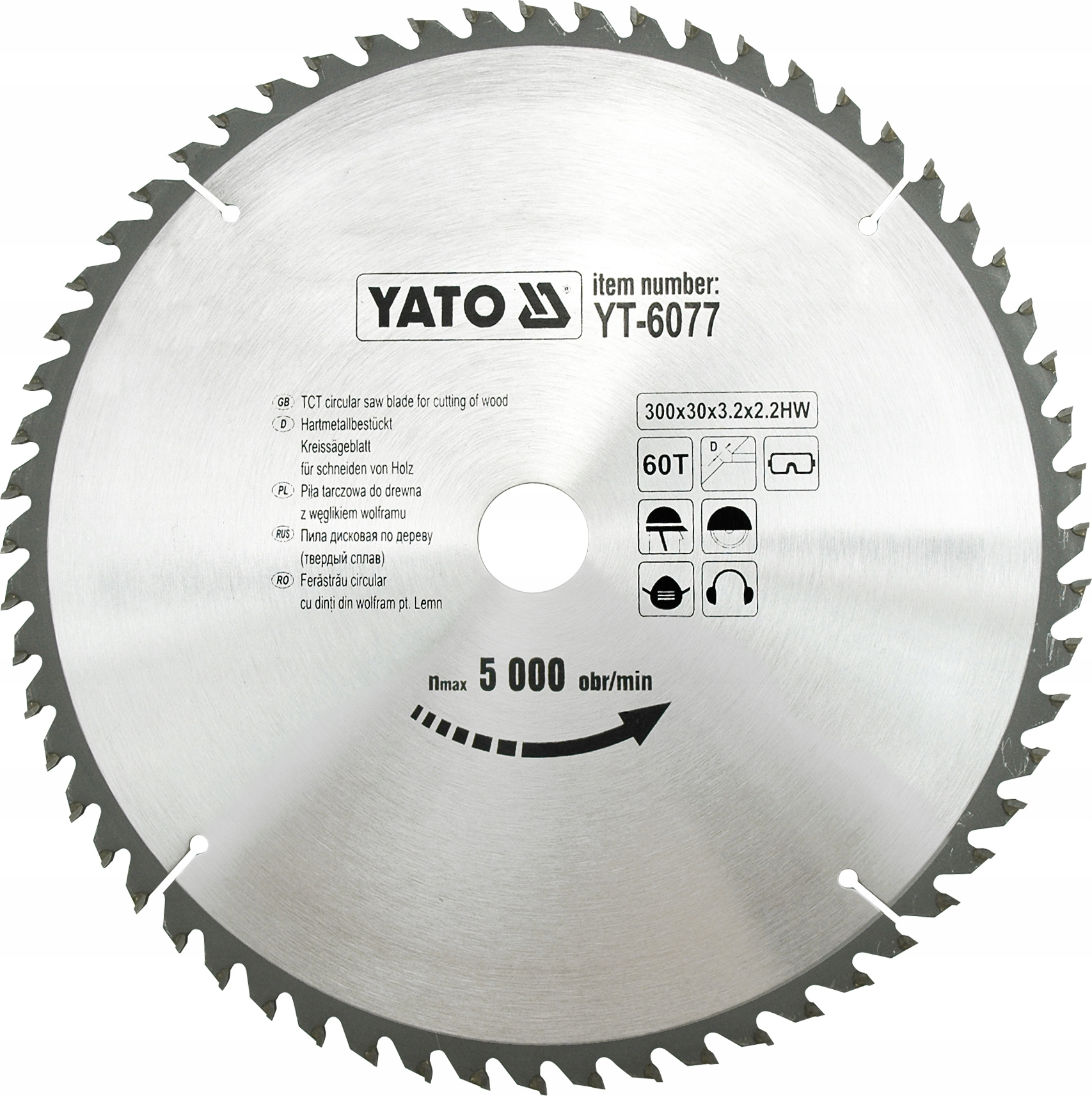 

Tarcza Do Cięcia Drewna Widiowa 300x30mm 60T Yato