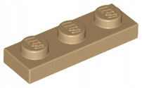 

Lego Dark Tan Plate 1 x 3 3623 4 szt