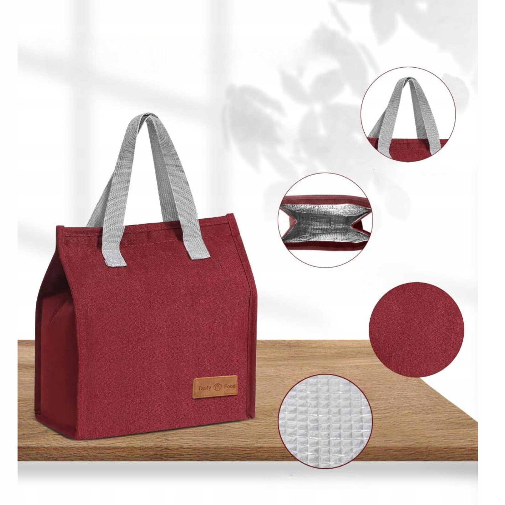 LUNCHBOX TORBA TERMICZNA NA ŻYWNOŚĆ NA JEDZENIE KOLOR CZERWONY MAŁA Kod producenta Relax4Now_termicznaczerwona