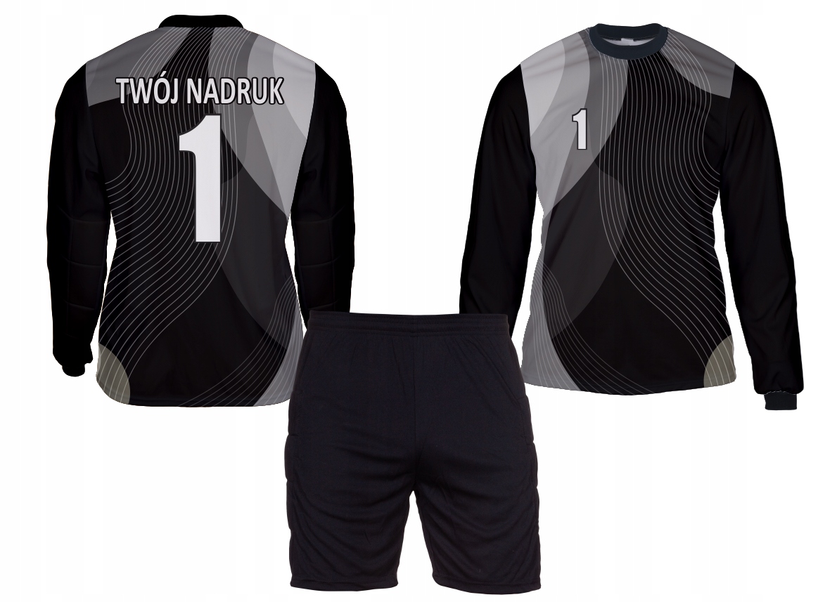 brankářská souprava mikina s krátkým potiskem Váš Potisk vz. 8.3 Šedá velikost 134