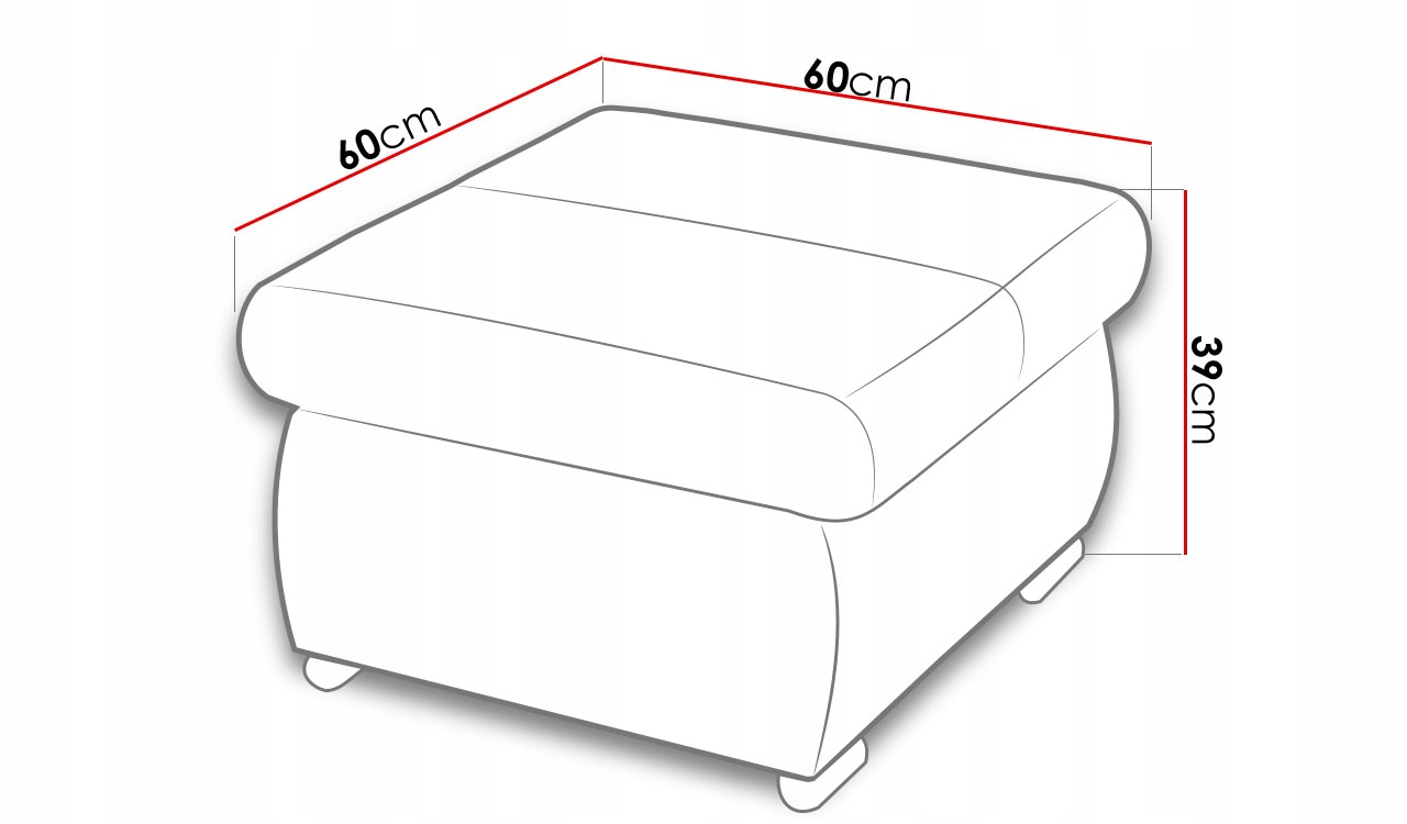 PUFA do salonu BANGKOK mała Tapicerowany Podnóżek Kod producenta 5903211223310