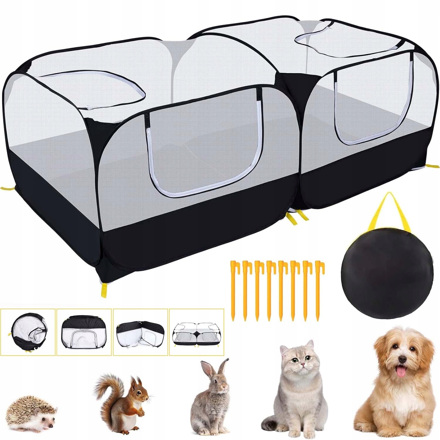 Levně Skládací Lehká Kotec Pelíšek Pro Psa Kočku Klec Do Domu Ventilace