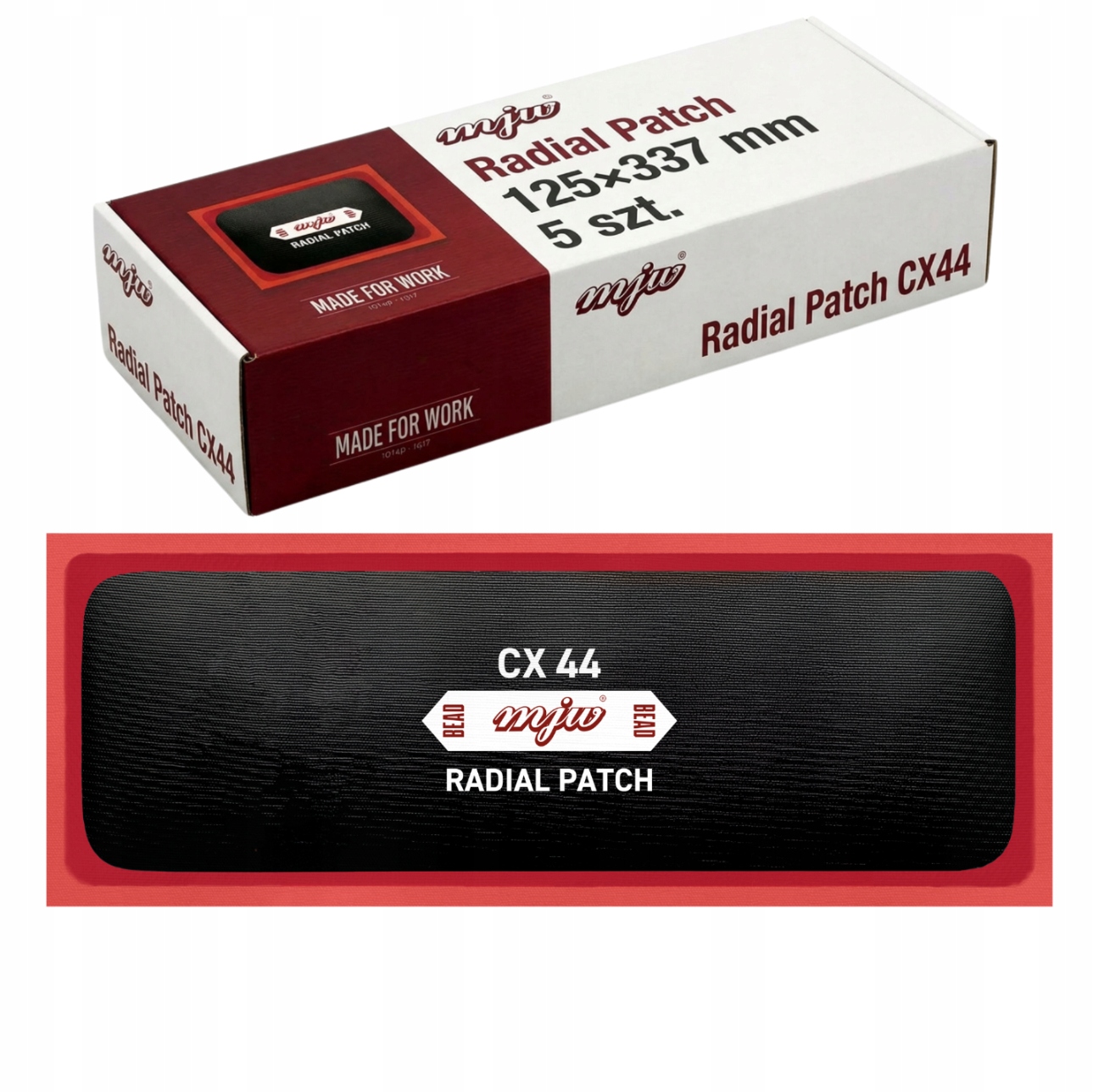 Vložka na opravu radiálnych pneumatík CX44 125x337 mm 5 kusov
