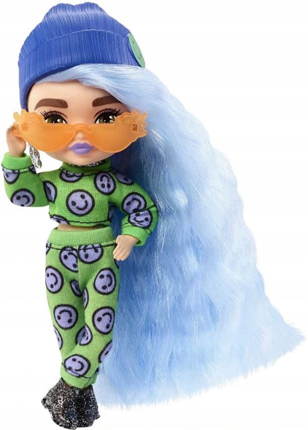 BARBIE EXTRA MINIS LALKA W NIEBIESKICH WŁOSACH Seria Extra