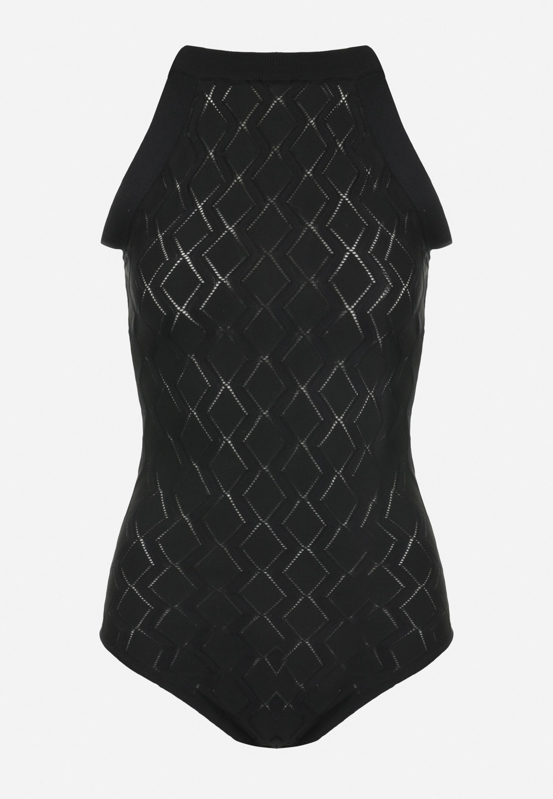 Černé Slim Viskózové Dámské Body Chic Elegantní Born2be S/m
