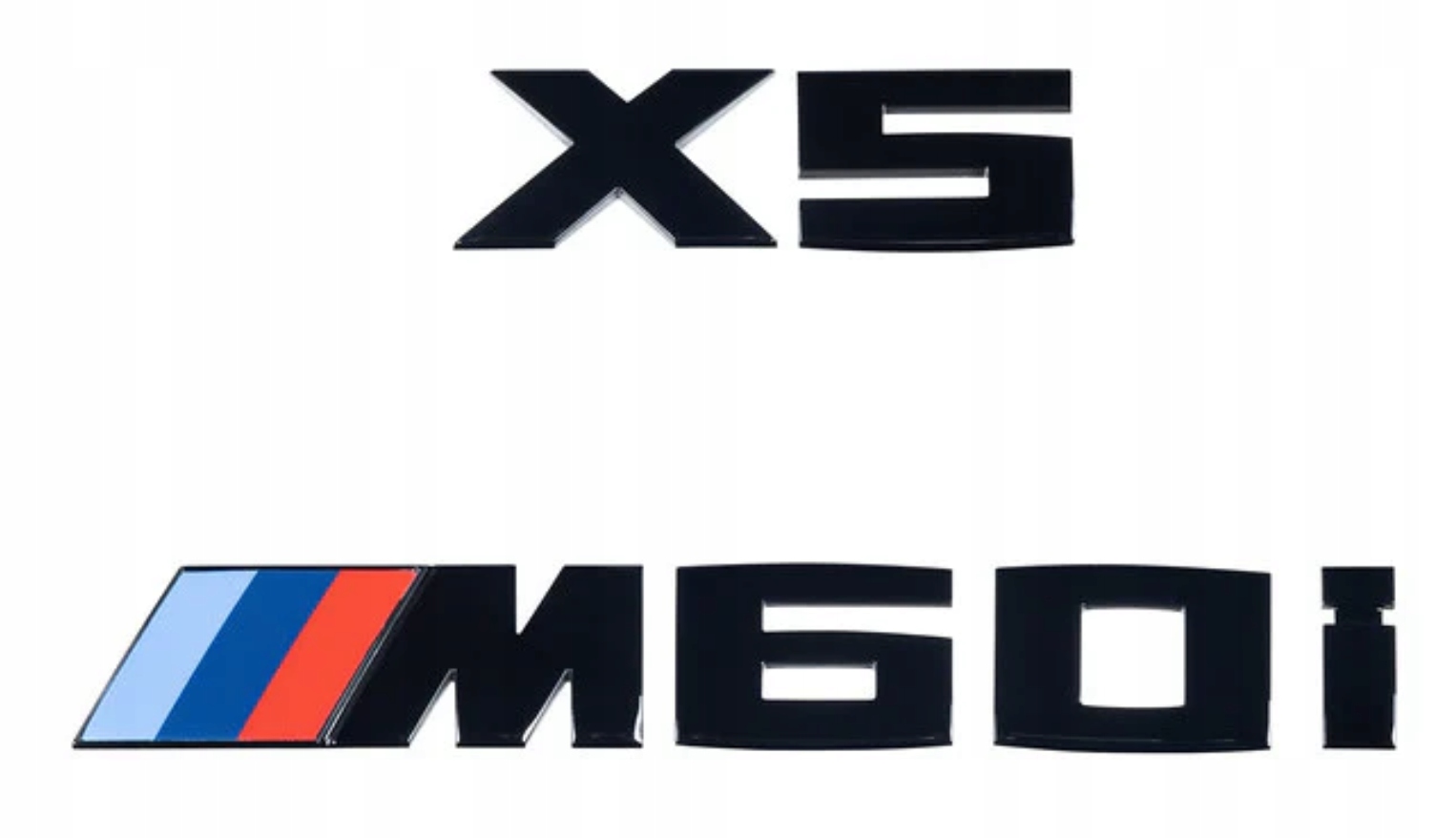 Bmw G05 LCI X5 M60i X5 M 60i emblém logo, nápis, znak čierne