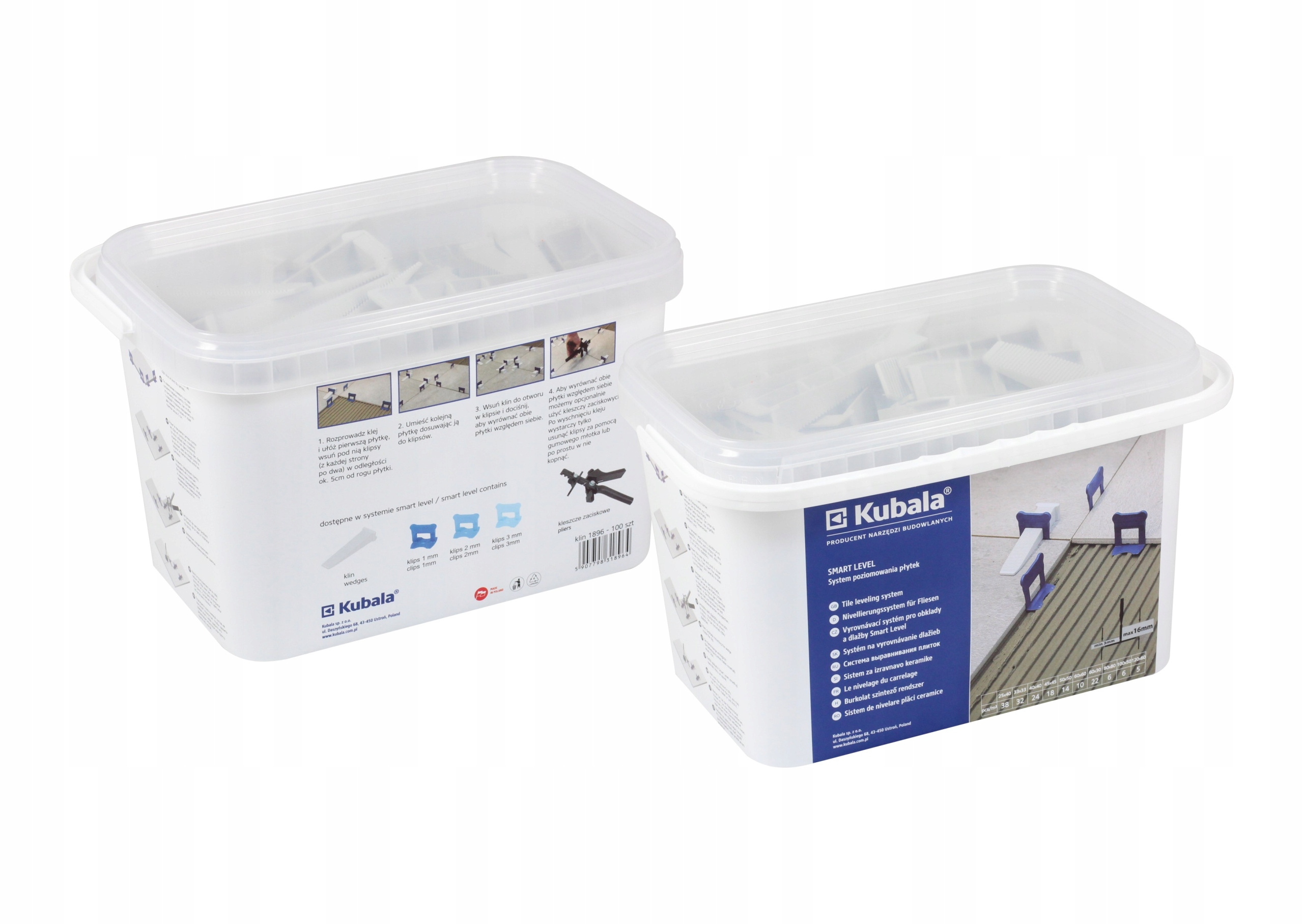 Sada Pro Vyrovnávání Dlaždic 100 Klipů 1 MM A 50 Klínů Systém Smart