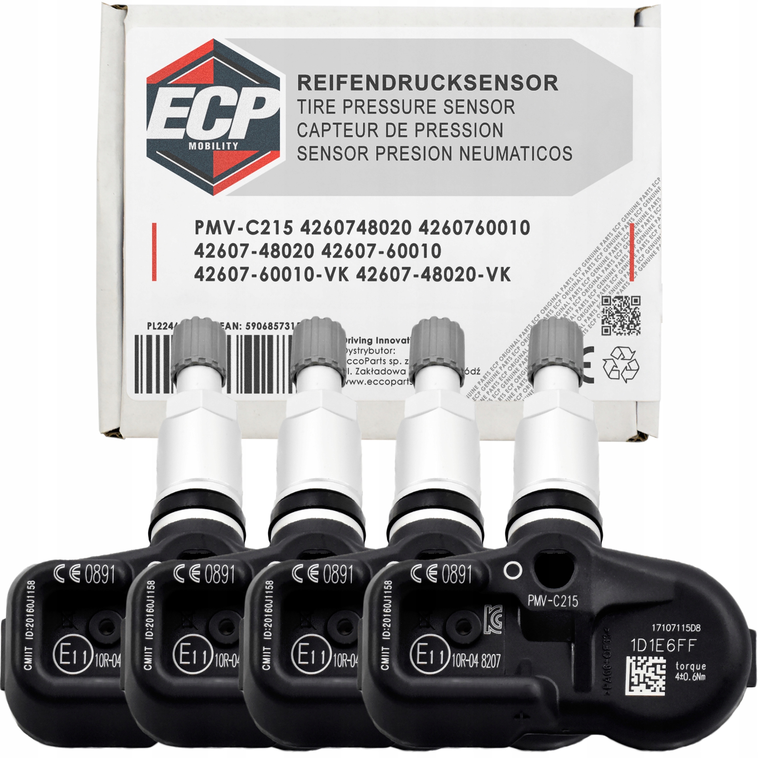 4x Senzor Tlaku Pneumatík Tpms 42607-48020 Toyota Camry VIII XV70 RAV4 C-hr
