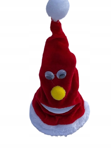 

Czapka Mikołaja Grająco-tańcząca Duża 20cm