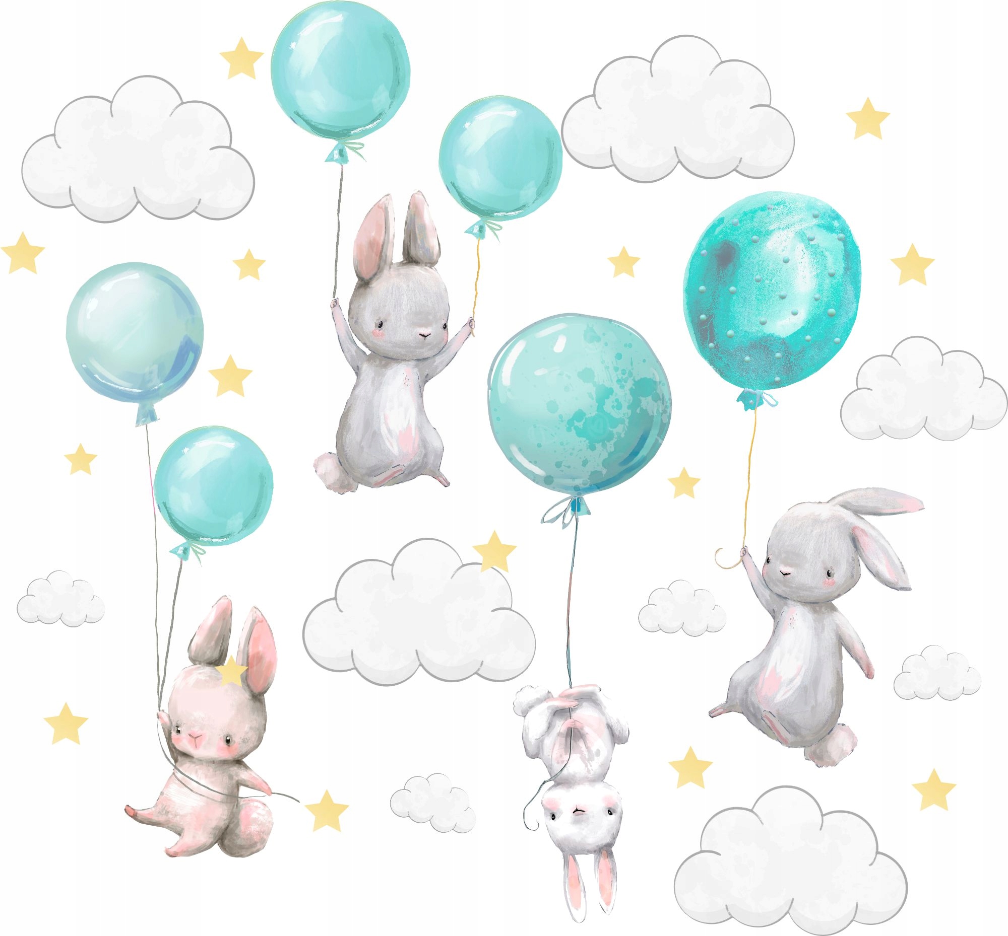 

Naklejki ścienne Króliczki balony dla dzieci 200 2