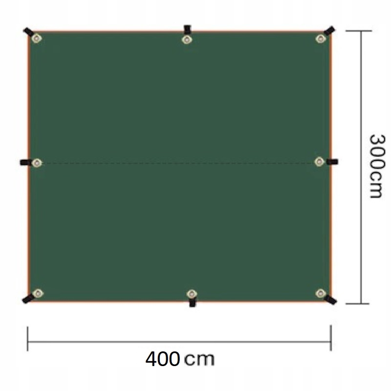 TARP PŁACHTA BIWAKOWA WODOODPORNA TERMICZNA 3X4 m ŻAGIEL PRZECIWSŁONECZNY Marka KongBo