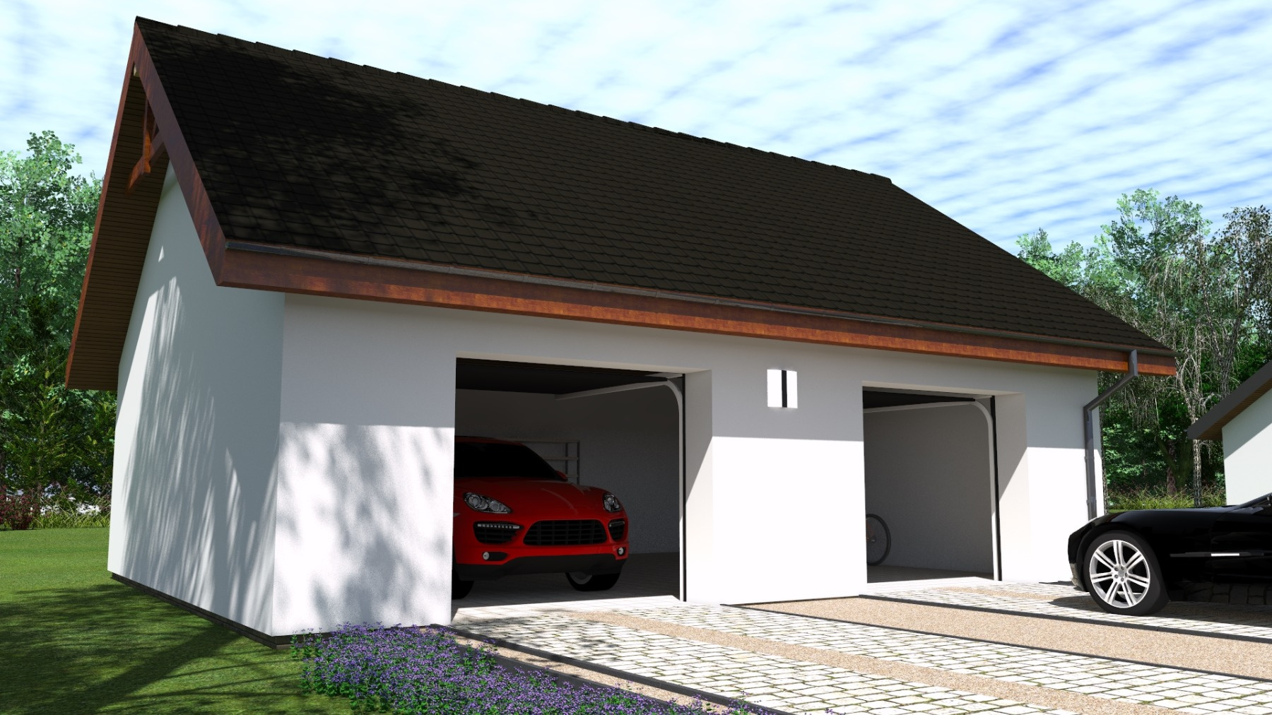 PROJEKT GARAŻU DWUSTANOWISKOWEGO G21C