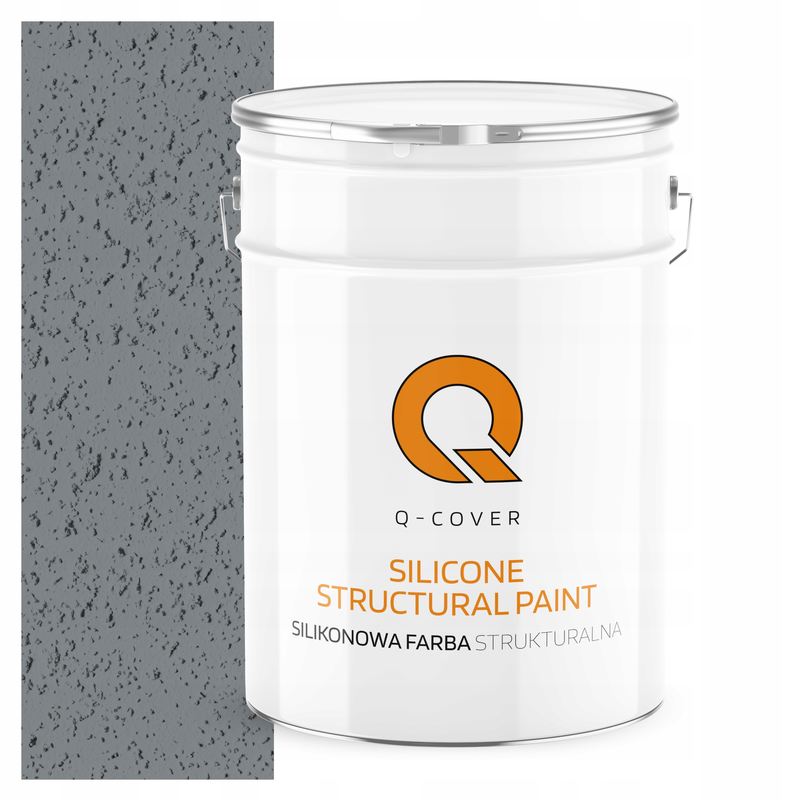 Štruktúrovaná fasádna farba silikónová 10 l šedá tmavá s modrou F255