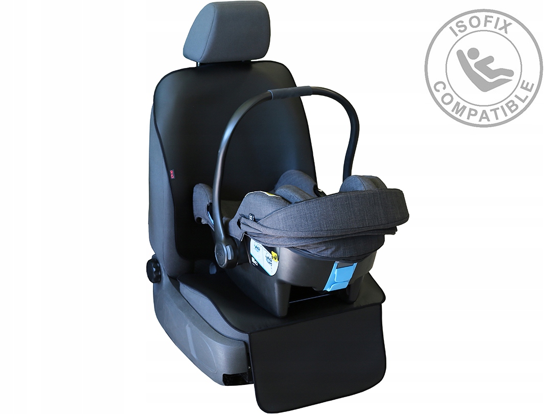 MATA OCHRONNA POD FOTELIK OSŁONA SKÓRZANA - CZARNA Wysokość produktu 128 cm