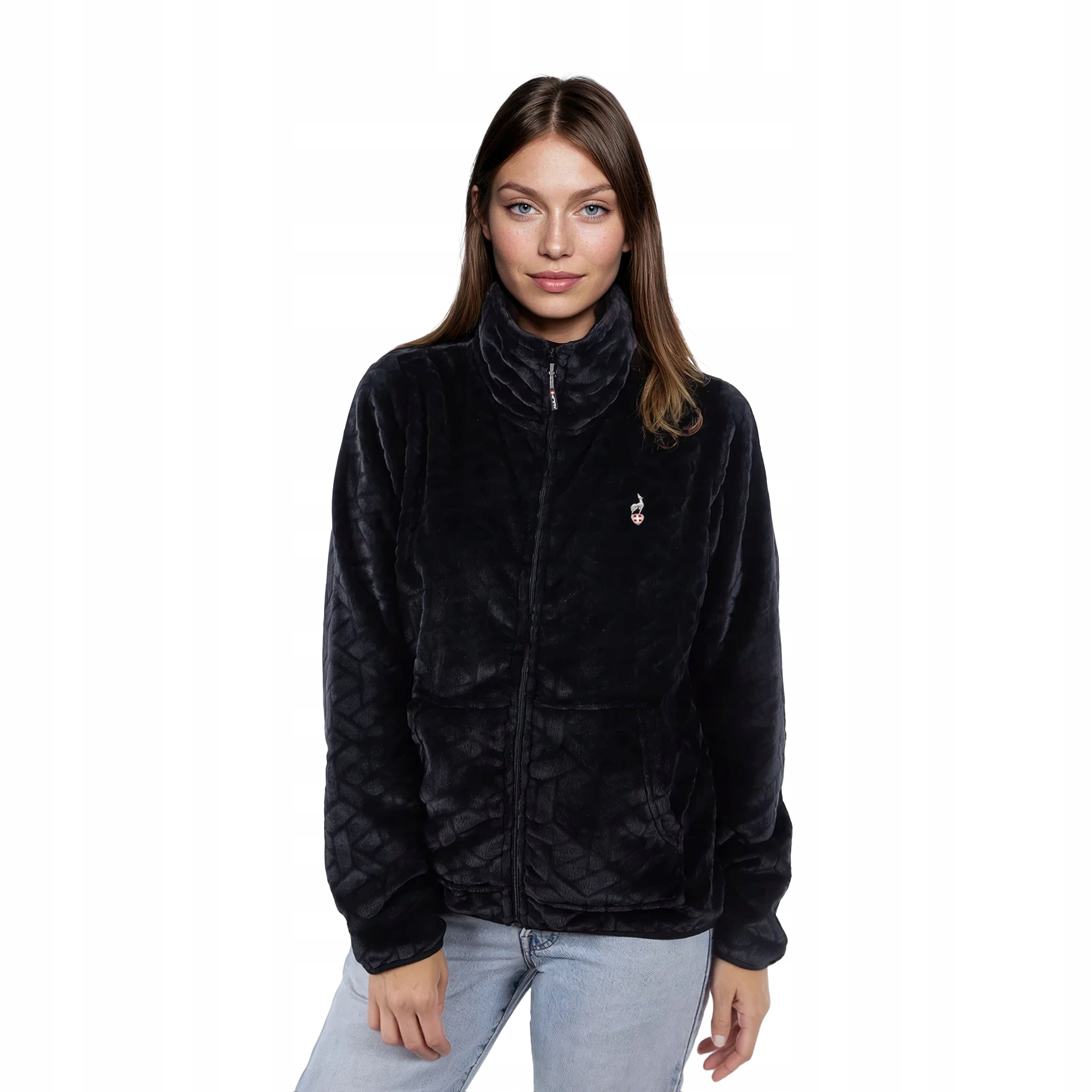 Dámská teplá fleecová bunda Virlo se stojáčkem Aulp Černá L