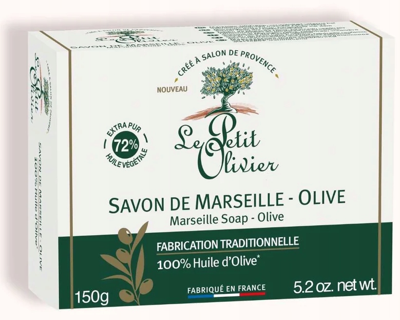 Marseillské mýdlo Le Petit Olivier 100% olivový olej 150 g
