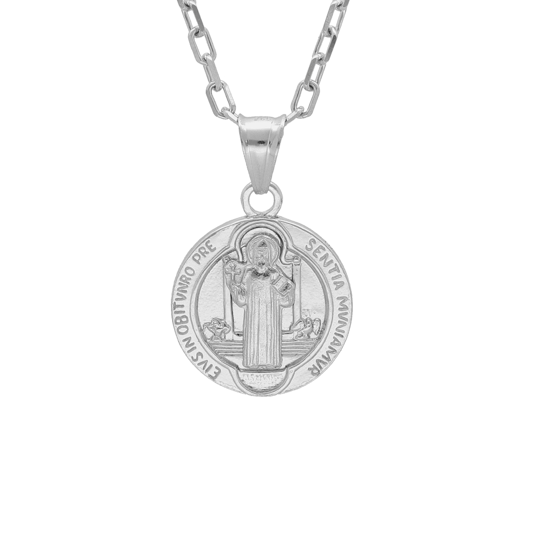 Medailon sv. Benedikta stříbro