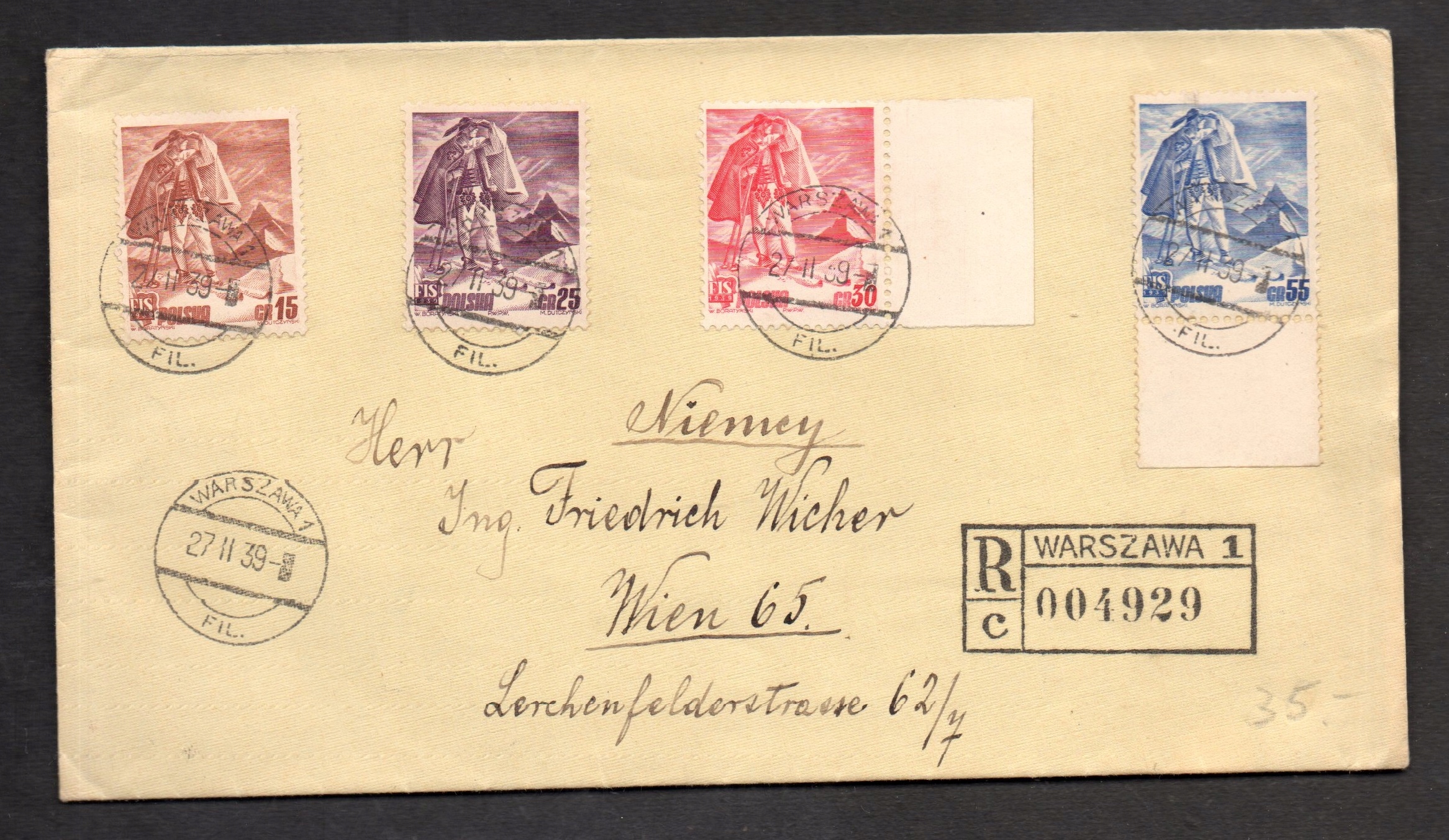 Polska międzywojenna - ciekawa przesyłka