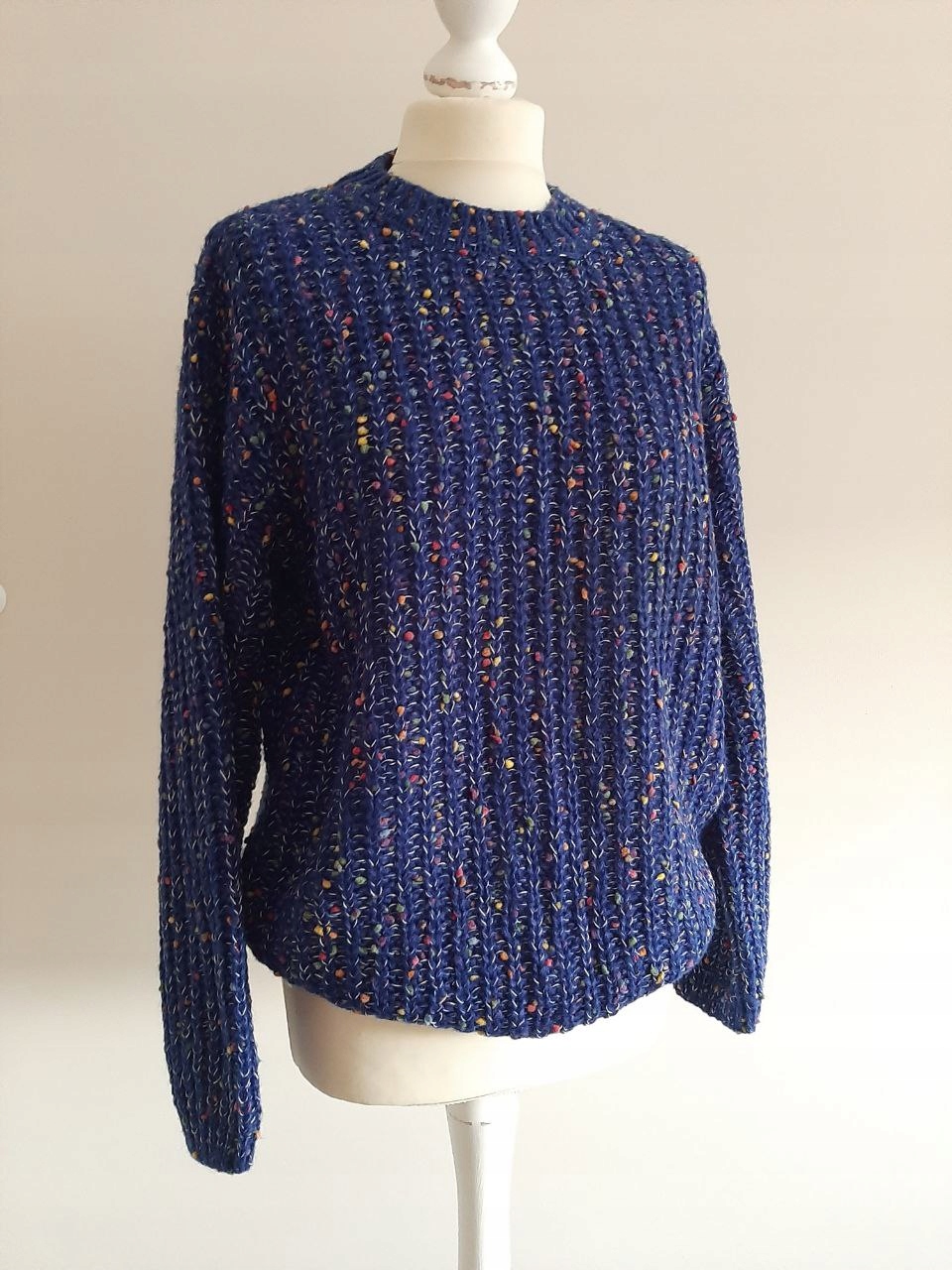 APRICOT sweter NOWY granat MELANŻ luźny M/L